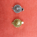 天然淡水珍珠项链的 手链搭扣 中国风925银 DIY串制