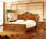 家具卧室组合实木套装6件欧式家具双人实木床大衣柜成套婚房樱桃