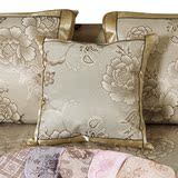 冰丝夏凉靠垫套抱枕套40cm50cm60cm系列餐椅垫欧式古典花卉可定做