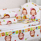 全棉婴儿床上用品十件套宝宝床品纯棉床围全然棉花被子垫被枕头