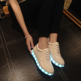 七彩男荧光鞋LED带灯女鞋鞋底会亮的小白鞋情侣鞋女运动鞋包邮