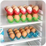 可叠加15格鸡蛋收纳盒冰箱用便携式蛋托鸡蛋托塑料鸡蛋盒保鲜盒