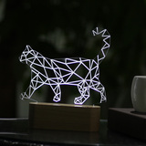 实木小鹿现代创意简约装饰LED卧室台灯具夜灯饰书房床头客厅包邮