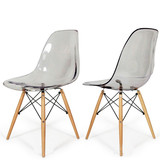 eameschair透明伊姆斯经典餐椅PC创意时尚实木设计师简约办公椅子