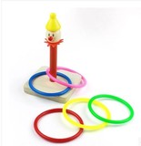 小丑投抛套圈幼儿智力积木宝宝亲子游戏益智儿童木制玩具2-3-4岁