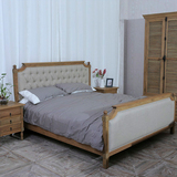 特价美式法式实木床出口橡木实木雕花双人原木床 复古雕花双人床