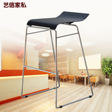简约现代不锈钢创意高脚酒吧椅ktv咖啡厅柜台家用前台吧凳BY-32