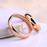 18K玫瑰金 彩金情侣对戒白金铂金男女结婚戒指光圈指环专柜正品
