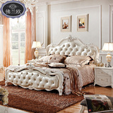 主卧床1.8米双人床欧式实木公主婚床法式奢华雕花香槟色大床家具