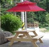 户外桌椅实木碳化休闲组合桌椅伞室外咖啡厅阳台庭院酒吧连体餐桌