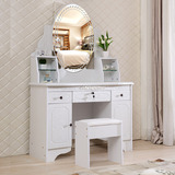 现代简约卧室化妆台组合 小户型时尚白色梳妆台 化妆柜 影楼家具