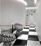 全抛釉地砖800 黑白瓷砖 超黑超白釉面砖 纯黑纯白地板砖家装主材