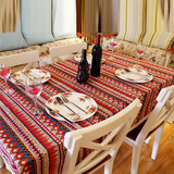 小而美 东南亚波西米亚风桌布 民族风地中海风格棉麻餐桌布