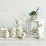 创意杂货树脂工艺品兔可爱动物家居电视柜儿童房桌面装饰小摆件