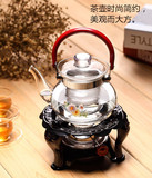 包邮玻璃壶可加热专用酒精炉 复古式 茶炉 煮茶具保温底座 酒精灯