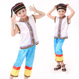 儿童演出服少数民族男童服葫芦丝舞台表演服装傣族舞蹈服厂家直销