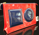 雅诗兰黛 红色软塑方圆化妆包 2015年专柜新款上市 防水游泳包
