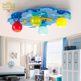 创意儿童房海豚吸顶灯 男孩卡通卧室幼儿园led小孩房飞机灯具
