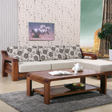 全实木沙发转角贵妃沙发组合沙发客厅家具现代中式老榆木沙发特价