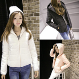 2015冬季新款女韩版通勤短款羽绒棉服轻薄棉衣外套连帽潮