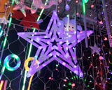 新年用品 星星装饰灯 春节酒吧店ktv商场吊饰 LED发光五角星挂饰