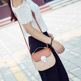 小包包2016韩版时尚撞色小猪包个性锁扣女包休闲手提单肩包斜挎包