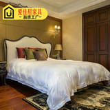 样板间床现代简约床欧式实木双人床婚床美式酒店别墅样板房房家具