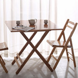 竹庭小户型餐桌折叠餐桌椅组合饭桌实木餐桌简易小桌子方桌吃饭桌