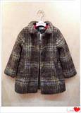 韩国原单男童羊毛大衣 小翻领呢子大衣 加厚外套