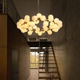 后现代简约创意魔豆吊灯北欧餐厅客厅灯美式led玻璃圆球分子吊灯