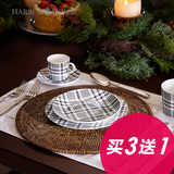 Harbor House 圆形方形藤编餐垫 西餐垫  隔热防烫垫 美式餐桌垫