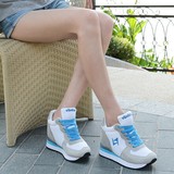 夏季韩版女士网面透气运动鞋女内增高休闲鞋跑步鞋学生旅游鞋单鞋