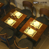 咖啡厅桌椅组合 复古 漫咖餐厅桌子 餐厅餐桌 批发 奶茶甜品桌椅