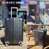 瑞士军刀旅行箱万向轮行李箱男铝框拉杆箱密码箱女款铝合金硬箱子
