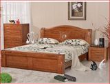 水曲柳双人床1.8米现代中式实木床1.5高箱储物床榻榻米婚床小户型