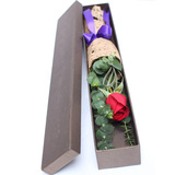 鲜花速递全国单支1朵红玫瑰礼盒高档包装情人节生日广州同城送花