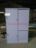 广州办公文件柜推拉门木质储物柜带锁文件柜加矮柜书柜带门白色
