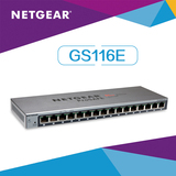 NETGEAR/网件 GS116E 16口千兆监控交换机 拍即送小米原装耳机