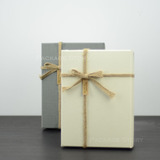 文艺复古风长方形礼盒礼品盒高级礼物包装盒麻绳丝带装饰收纳盒
