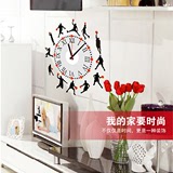 包邮DIY静音时钟贴墙贴 打篮球罗马创意装饰贴纸艺术个性客厅卧室