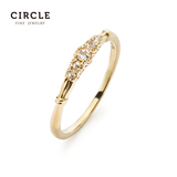 Circle珠宝钻石戒指女18k黄金豪华群镶钻石首饰正品钻戒女