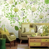 3D简约欧式田园花纹手绘壁纸客厅沙发卧室电视背景墙纸大型壁画