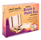 澳洲榆木绘画大工具盒-带调色板（榆木）  素描油画写生便携画箱