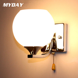 壁灯床头现代简约创意led墙壁灯温馨卧室客厅过道圆形带灯具灯饰