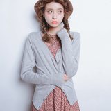 韩国ulzzang学院风修身薄款针织衫女2016秋季新款毛衣开衫外套女
