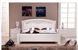 全实木床橡木床水曲柳白色床1.8 1.5实木床开放漆欧式韩式床
