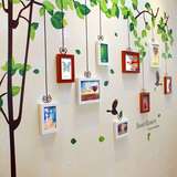 特价实木照片墙 绿树墙贴相框墙组合客厅卧室装饰挂墙创意相片墙