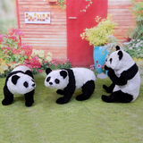 仿真动物模型小熊猫标本真皮毛绒玩具公仔熊猫娃娃摆件生日礼物女