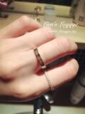 日本代购 蒂芙尼Tiffany 18k玫瑰金 三钻 钻石戒指 婚戒 对戒