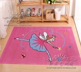 可爱粉色小公主儿童地毯卡通地毯客厅茶几地毯卧室床边地毯定制